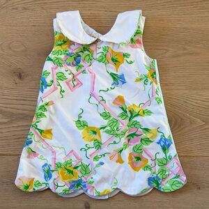 TBBC Marietta Morning Glory scallop hem dress